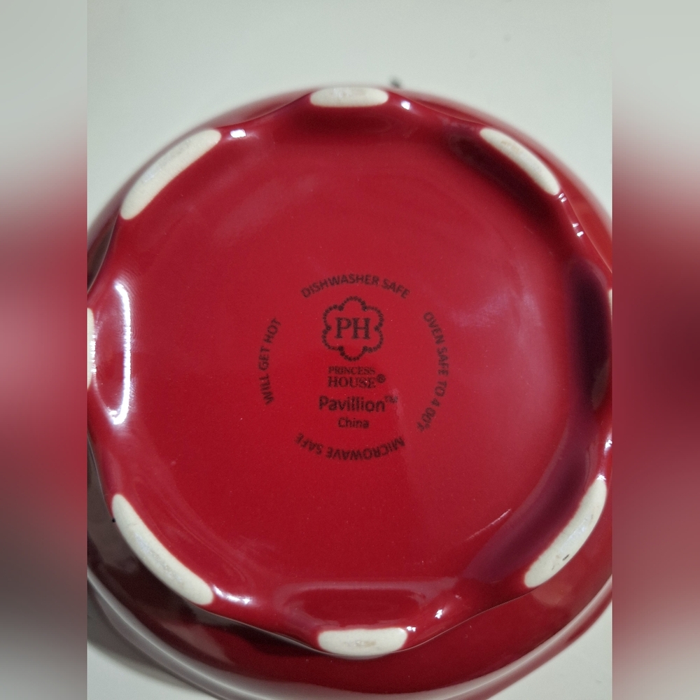 Princess House Pavillion Berry Red 7” Soup Cereal Bowl 2 Available - Picture 3 of 7